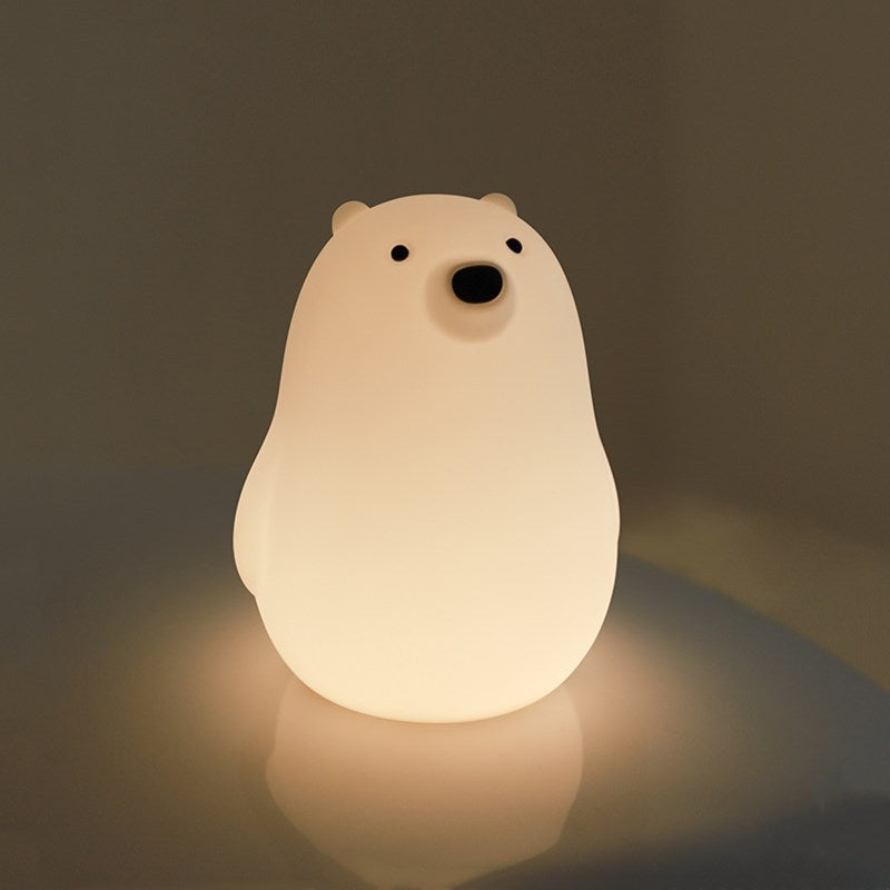 Little White Bear Silicone Lamp USB