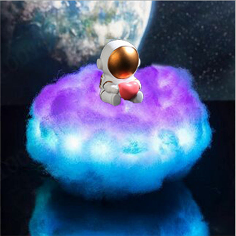 Children's Creative Gifts Resin Astronaut Ornament White Cloud Lamp