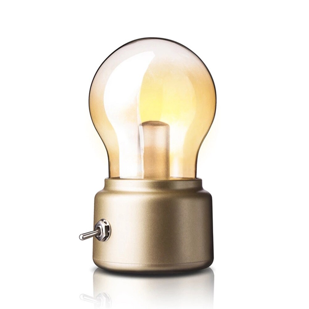 Vintage Lamp LED Night Light Bulb USB Rechargeable Vintage